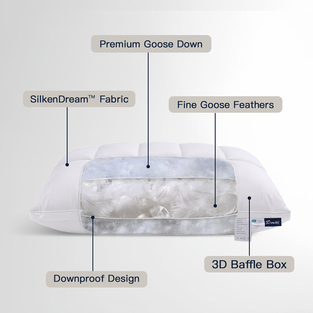 BlissfulCloud Goose Down Pillow
