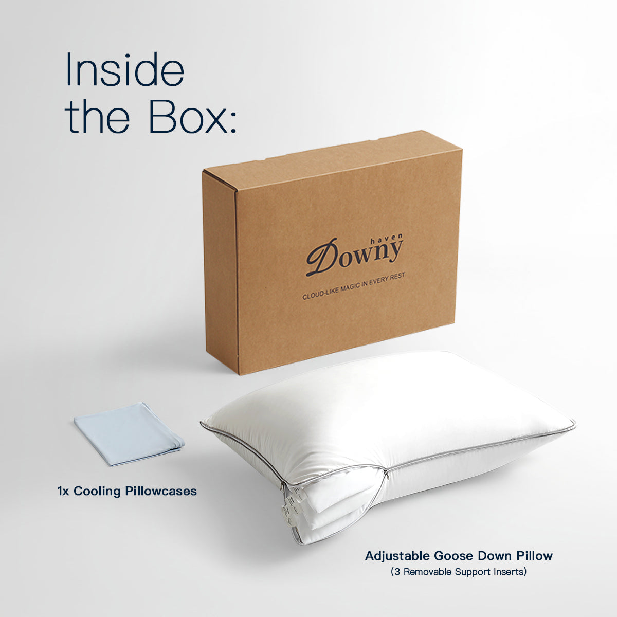 Adjustable Goose Down Pillow