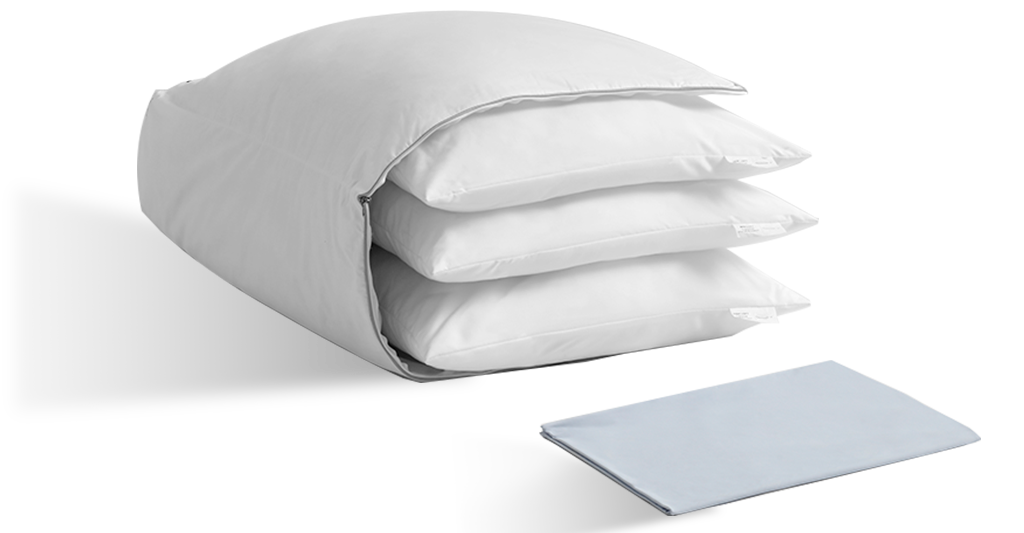 Goose Down Softness. Adjustable Support.