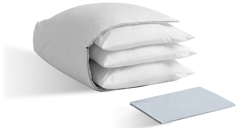 Goose Down Softness. Adjustable Support.