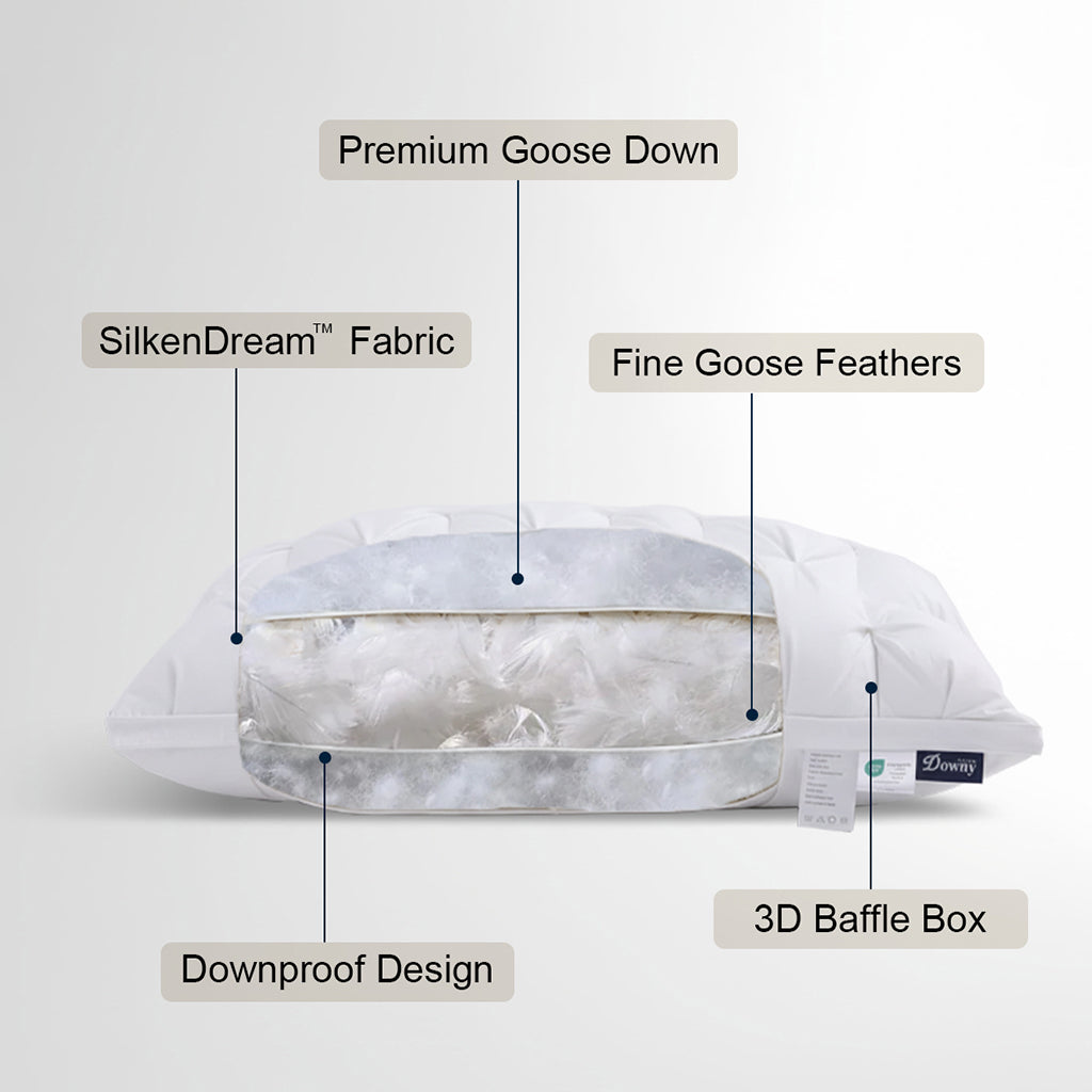 LuxTwist Goose Down Pillow