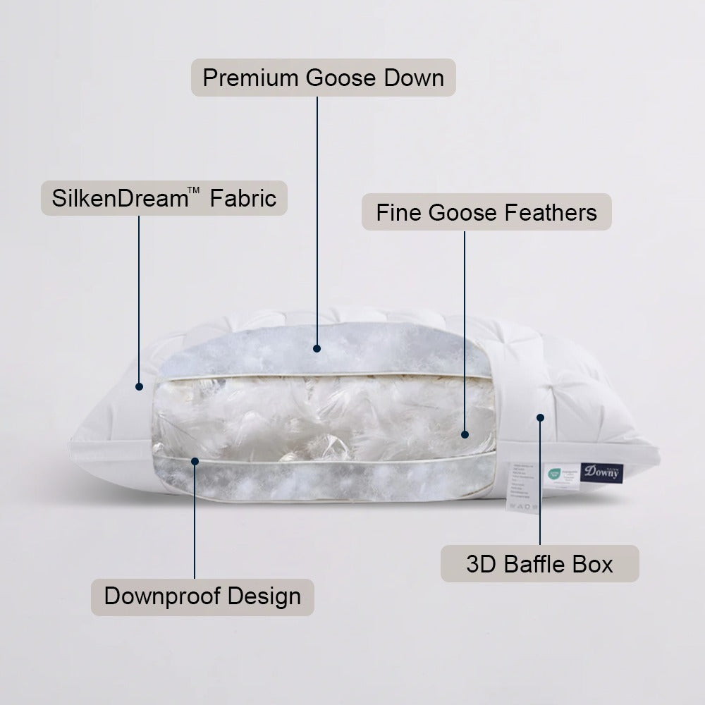 LuxTwist Goose Down Pillow