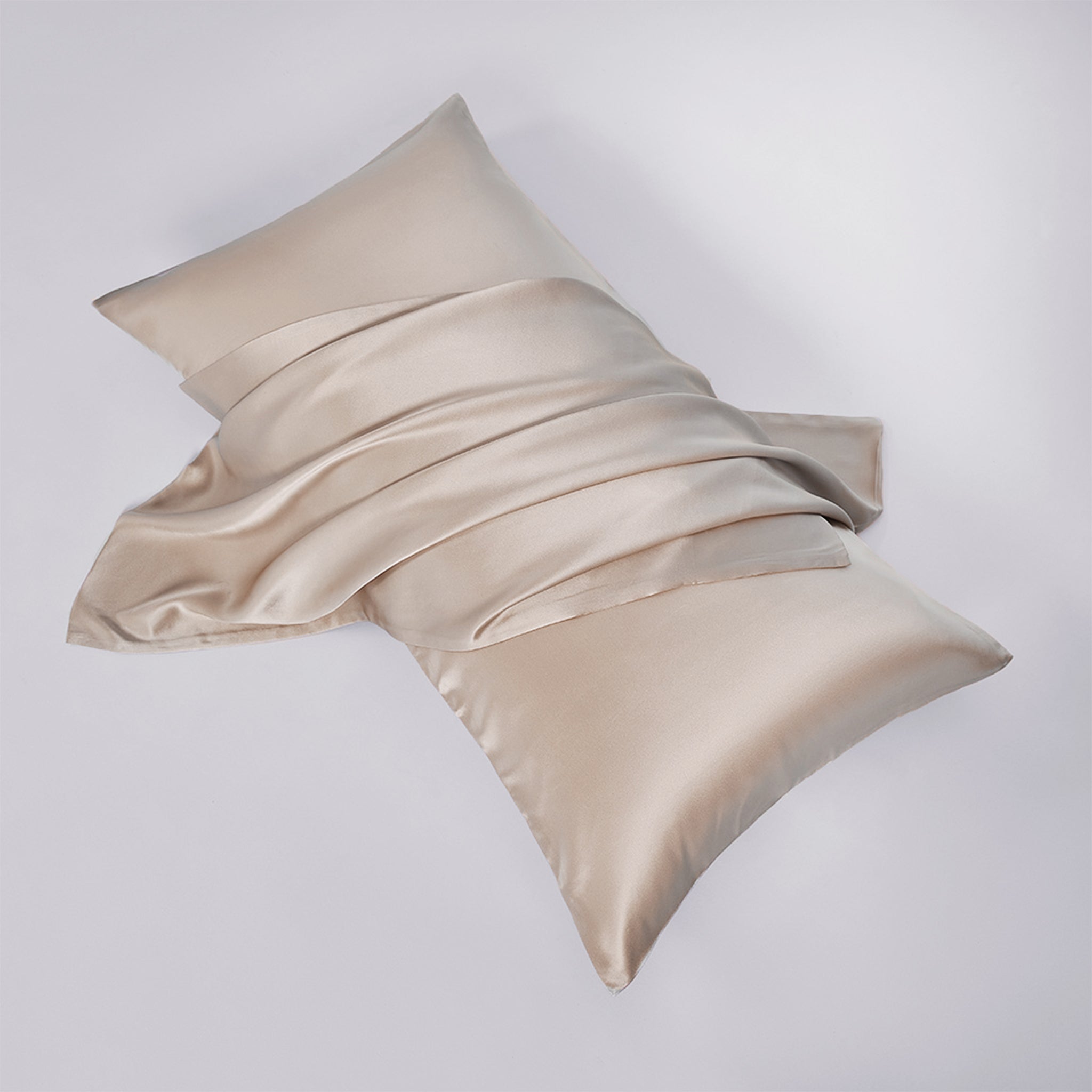 Champagne pearls mulberry silk pillowcase, cream pure silk pillowcase, luxury mulberry silk pillowcase, good best silk pillowcases