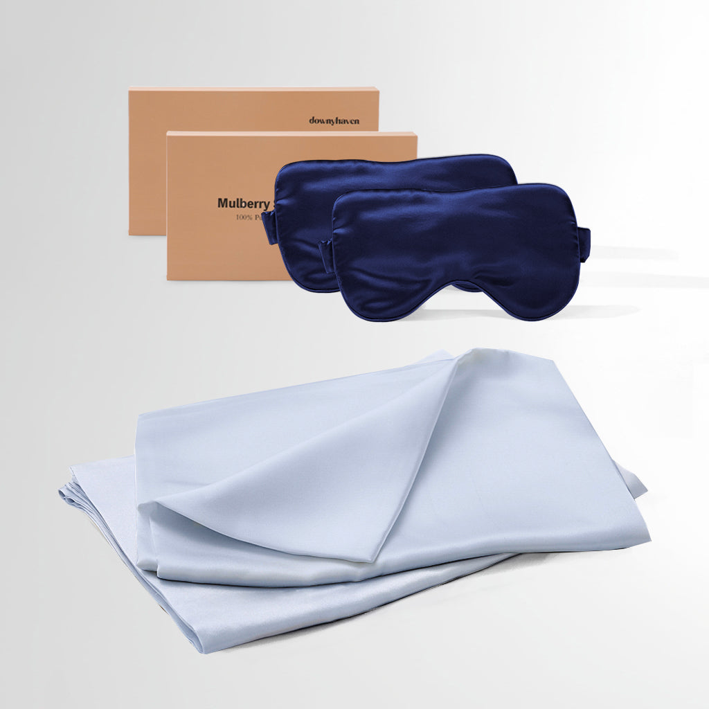 #Sleep Mask Color_Royal Blue#Pillowcase Color_Sky Blue