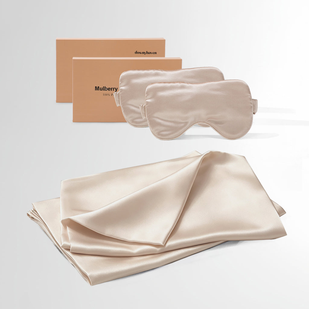 #Sleep Mask Color_Champagne#Pillowcase Color_Champagne